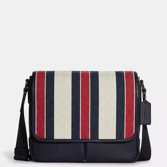 COACH Thompson Small Map Bag In Signature Jacquard With Stripes - Picture 1 of 13